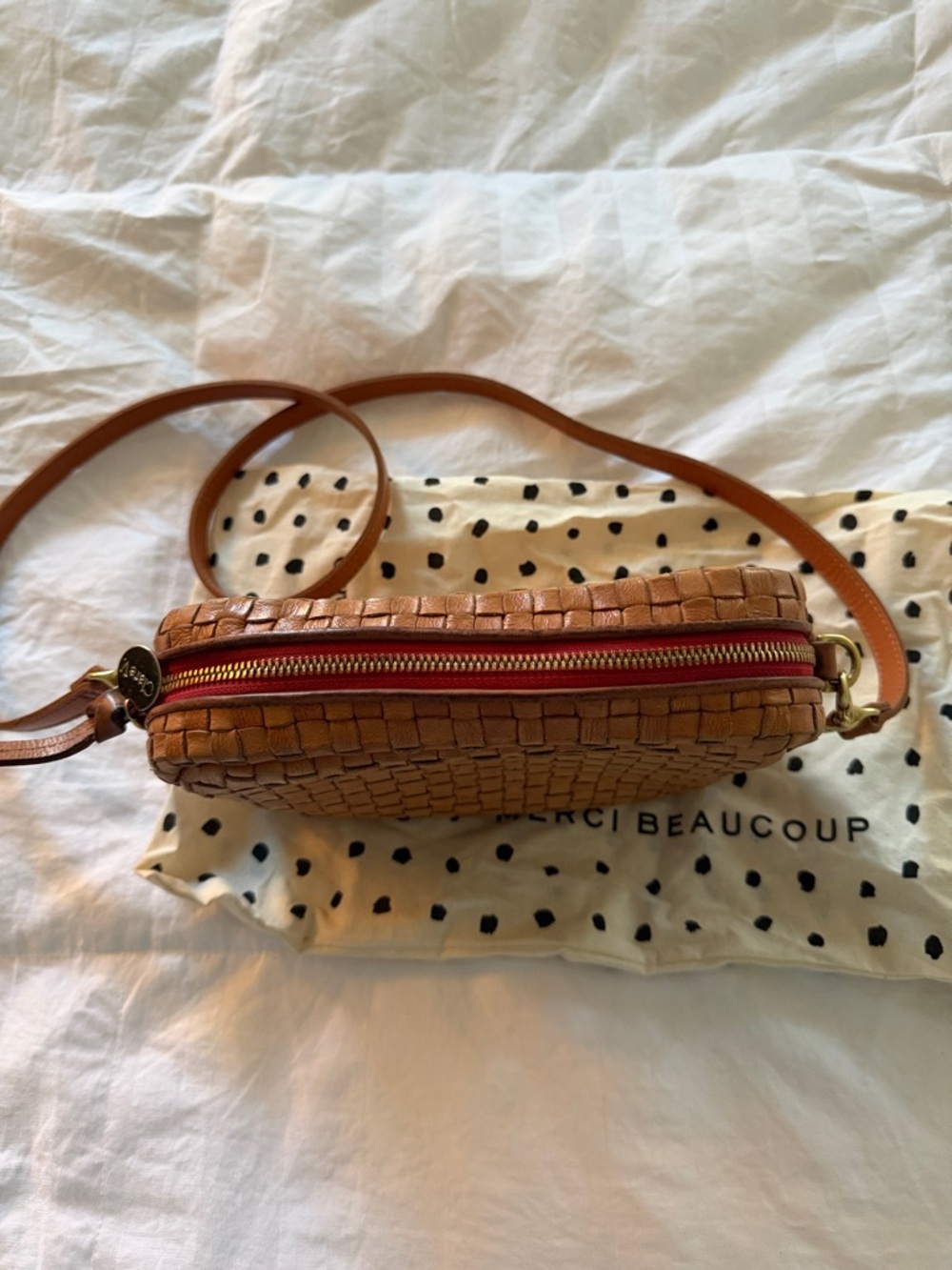 Clare V. Midi Sac Natural Woven Checker - Picture 3 of 3